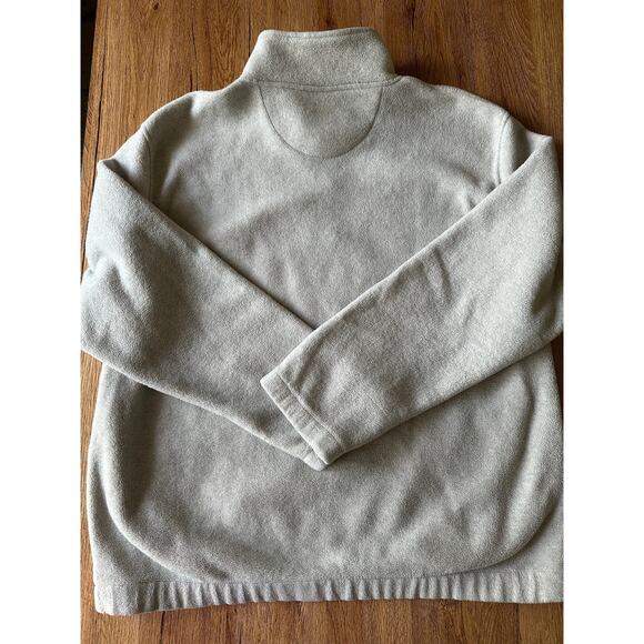 Croft & Barrow Sport Vtg Beige Fleece Quarter Zip Men's Size Large - Picture 6 of 6